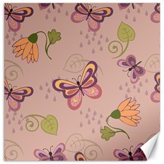 Butterfly Background Pattern Texture Canvas 20  X 20  by Ravend