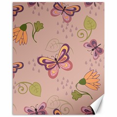 Butterfly Background Pattern Texture Canvas 11  X 14  by Ravend