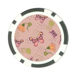 Butterfly Background Pattern Texture Poker Chip Card Guard by Ravend