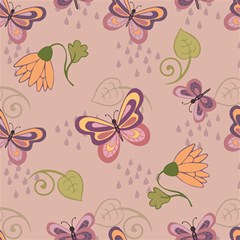 Butterfly Background Pattern Texture Play Mat (square) by Ravend