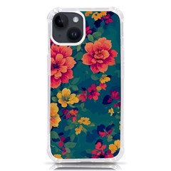 Floral Art Flowers Textile Iphone 14 Tpu Uv Print Case by Ravend