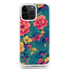 Floral Art Flowers Textile Iphone 14 Pro Max Tpu Uv Print Case by Ravend