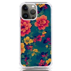 Floral Art Flowers Textile Iphone 13 Pro Max Tpu Uv Print Case by Ravend