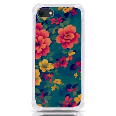 Floral Art Flowers Textile Iphone Se by Ravend