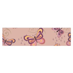 Butterfly Background Pattern Texture Oblong Satin Scarf (16  X 60 )