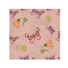 Butterfly Background Pattern Texture Square Satin Scarf (30  X 30 ) by Ravend