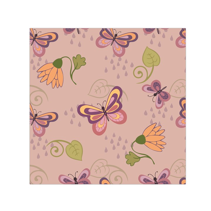 Butterfly Background Pattern Texture Square Satin Scarf (30  x 30 )