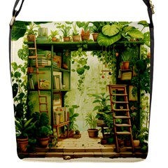 Building Potted Plants Flap Closure Messenger Bag (s) by Ravend