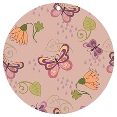 Butterfly Background Pattern Texture Uv Print Acrylic Ornament Round