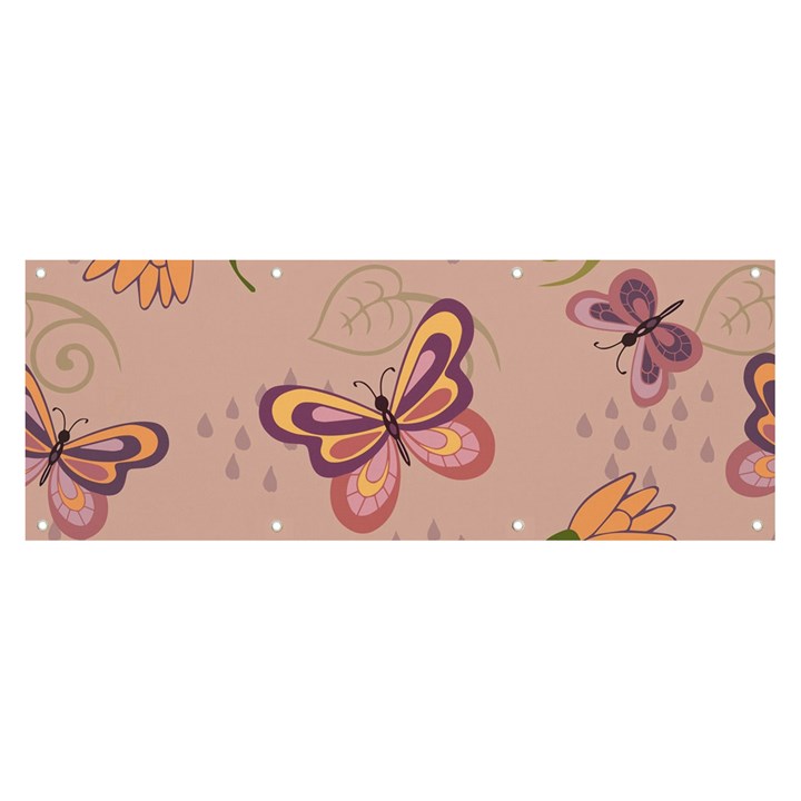 Butterfly Background Pattern Texture Banner and Sign 8  x 3 