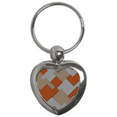 Abstract Pattern Line Art Design Decoration Key Chain (heart) by Ravend