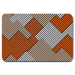 Abstract Pattern Line Art Design Decoration Large Doormat by Ravend