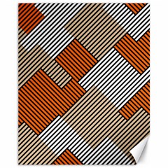 Abstract Pattern Line Art Design Decoration Canvas 11  X 14  by Ravend