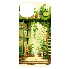 Building Potted Plants Iphone 14 Plus Black Uv Print Case by Ravend