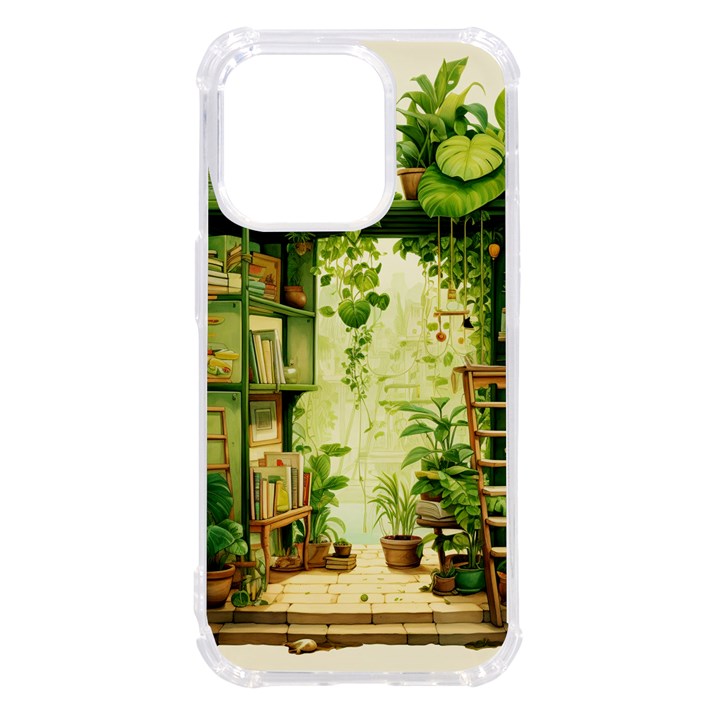 Building Potted Plants iPhone 14 Pro TPU UV Print Case