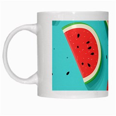 Watermelon Fruit Slice White Mug by Ravend