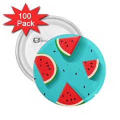 Watermelon Fruit Slice 2 25  Buttons (100 Pack)  by Ravend