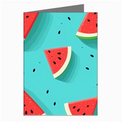 Watermelon Fruit Slice Greeting Cards (pkg Of 8) by Ravend