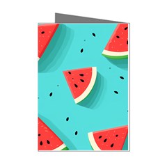 Watermelon Fruit Slice Mini Greeting Cards (pkg Of 8) by Ravend