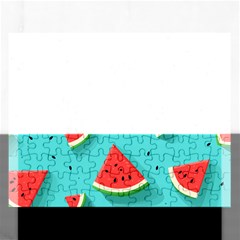 Watermelon Fruit Slice Rectangular Jigsaw Puzzl by Ravend