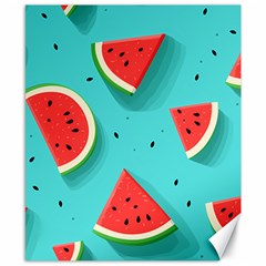 Watermelon Fruit Slice Canvas 8  X 10  by Ravend