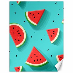 Watermelon Fruit Slice Canvas 12  X 16  by Ravend