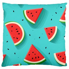 Watermelon Fruit Slice Large Cushion Case (one Side) by Ravend