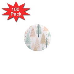 Trees Christmas 1  Mini Magnets (100 pack) 