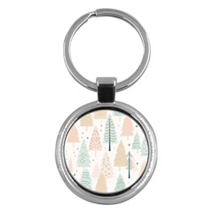 Trees Christmas Key Chain (Round)