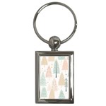 Trees Christmas Key Chain (Rectangle) Front