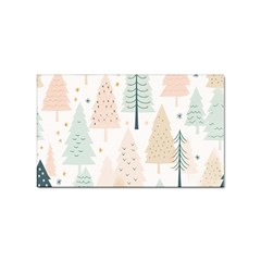 Trees Christmas Sticker (Rectangular)