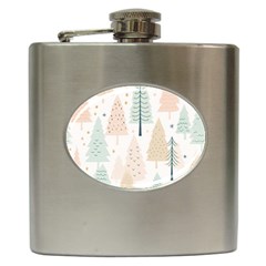 Trees Christmas Hip Flask (6 oz)