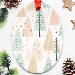 Trees Christmas Oval Ornament (Two Sides)