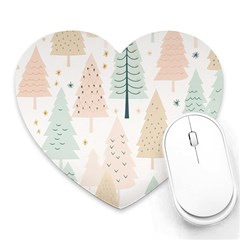 Trees Christmas Heart Mousepad