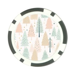 Trees Christmas Poker Chip Card Guard