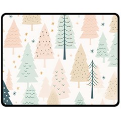 Trees Christmas Fleece Blanket (Medium)