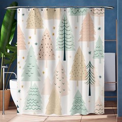 Trees Christmas Shower Curtain 60  x 72  (Medium) 