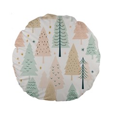 Trees Christmas Standard 15  Premium Round Cushions by Ravend