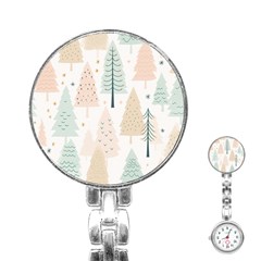 Trees Christmas Stainless Steel Nurses Watch