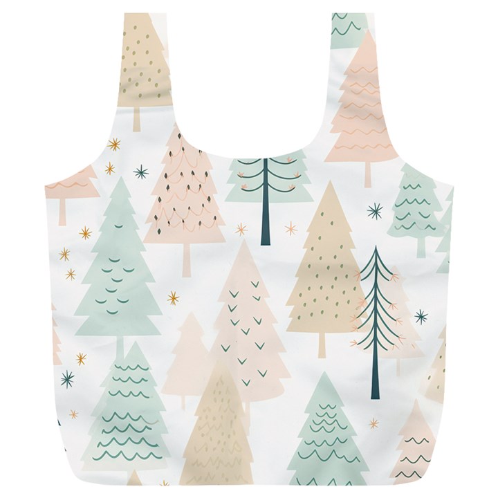 Trees Christmas Full Print Recycle Bag (XL)