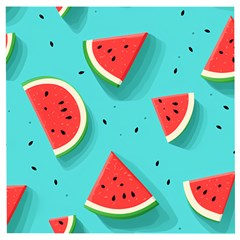 Watermelon Fruit Slice Wooden Puzzle Square by Ravend