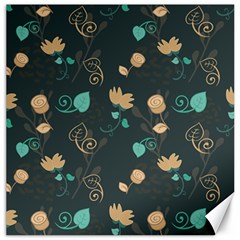 Flowers Leaves Pattern Seamless Canvas 12  X 12  by Ravend