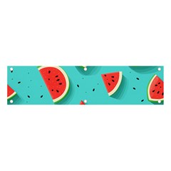 Watermelon Fruit Slice Banner And Sign 4  X 1  by Ravend