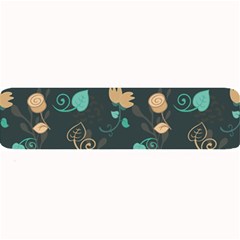 Flowers Leaves Pattern Seamless Large Bar Mat by Ravend