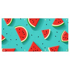 Watermelon Fruit Slice Banner And Sign 8  X 4  by Ravend