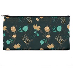 Flowers Leaves Pattern Seamless Pencil Case by Ravend