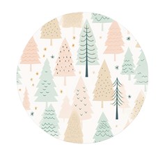 Trees Christmas Mini Round Pill Box