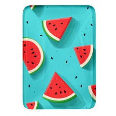 Watermelon Fruit Slice Rectangular Glass Fridge Magnet (4 Pack) by Ravend