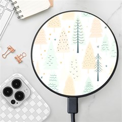 Trees Christmas Wireless Fast Charger(Black)