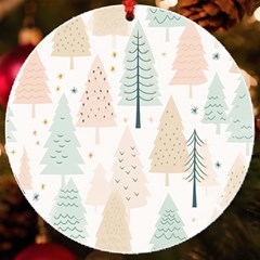 Trees Christmas UV Print Acrylic Ornament Round